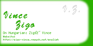 vince zigo business card
